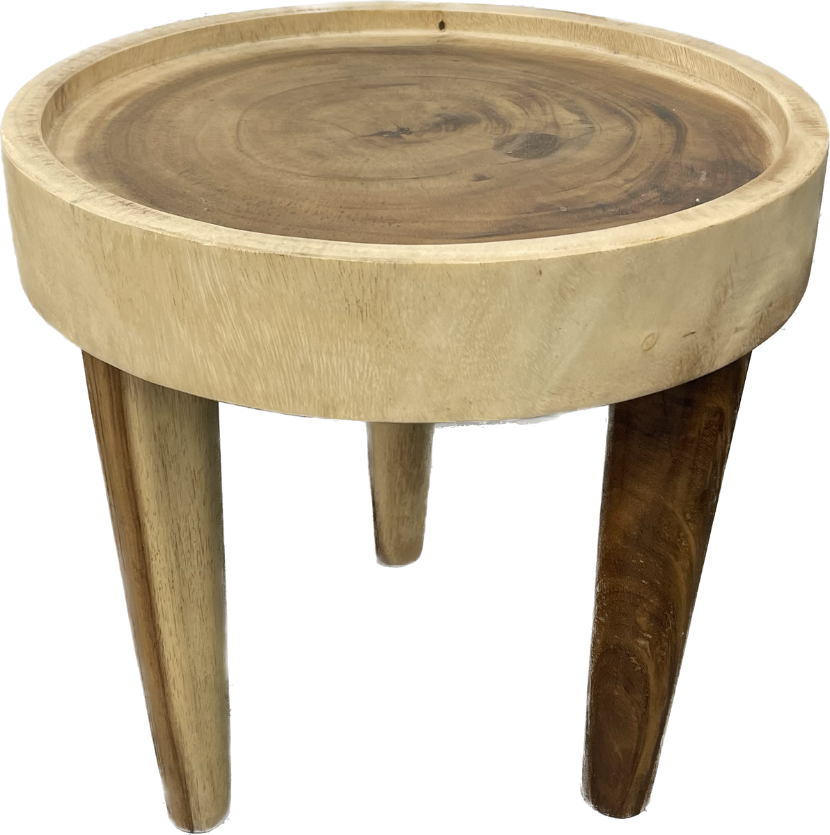 RUSTIC TIMBER SIDE TABLE SMALL ZEPHYR HOME