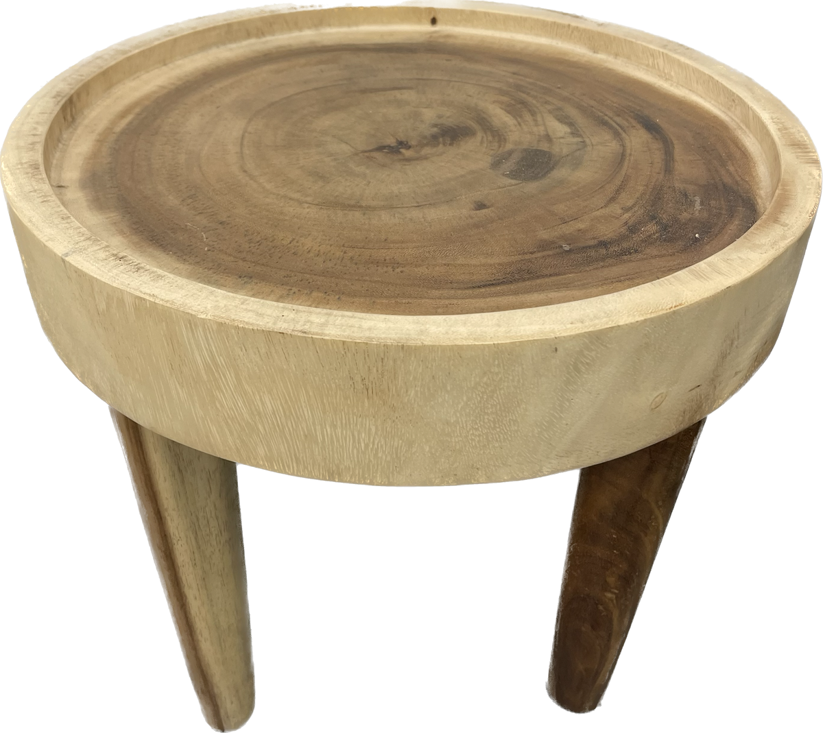 RUSTIC TIMBER SIDE TABLE SMALL ZEPHYR HOME