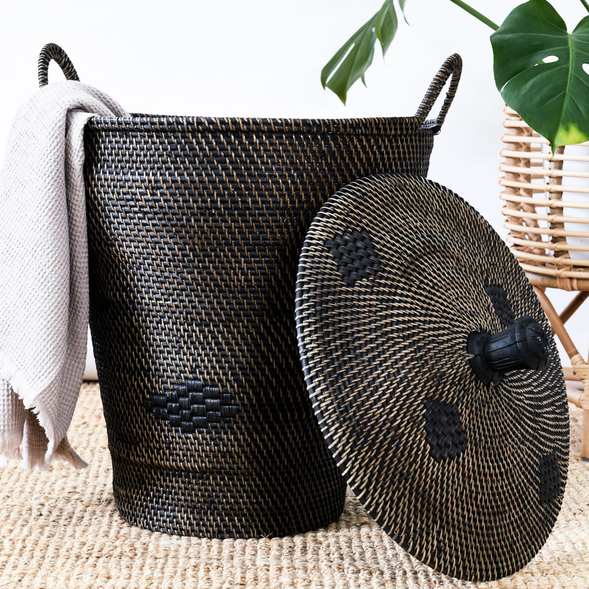 SOUK SEAGRASS BASKET DARK BROWN ZEPHYR HOME