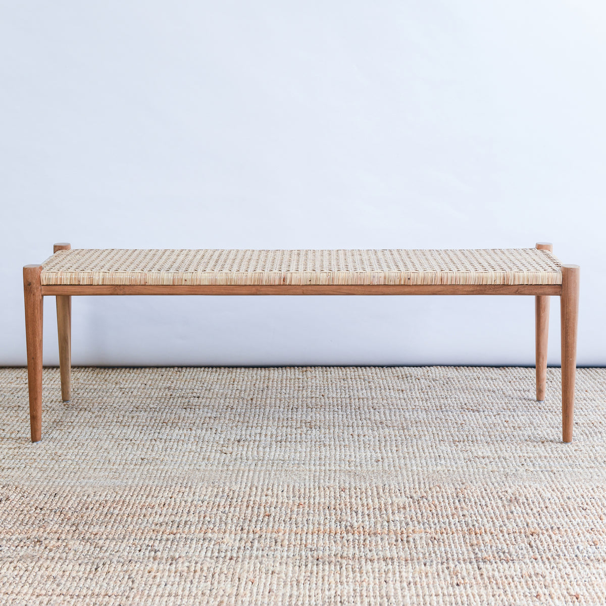 BELIZE TEAK & RATTAN BENCH – ZEPHYR HOME