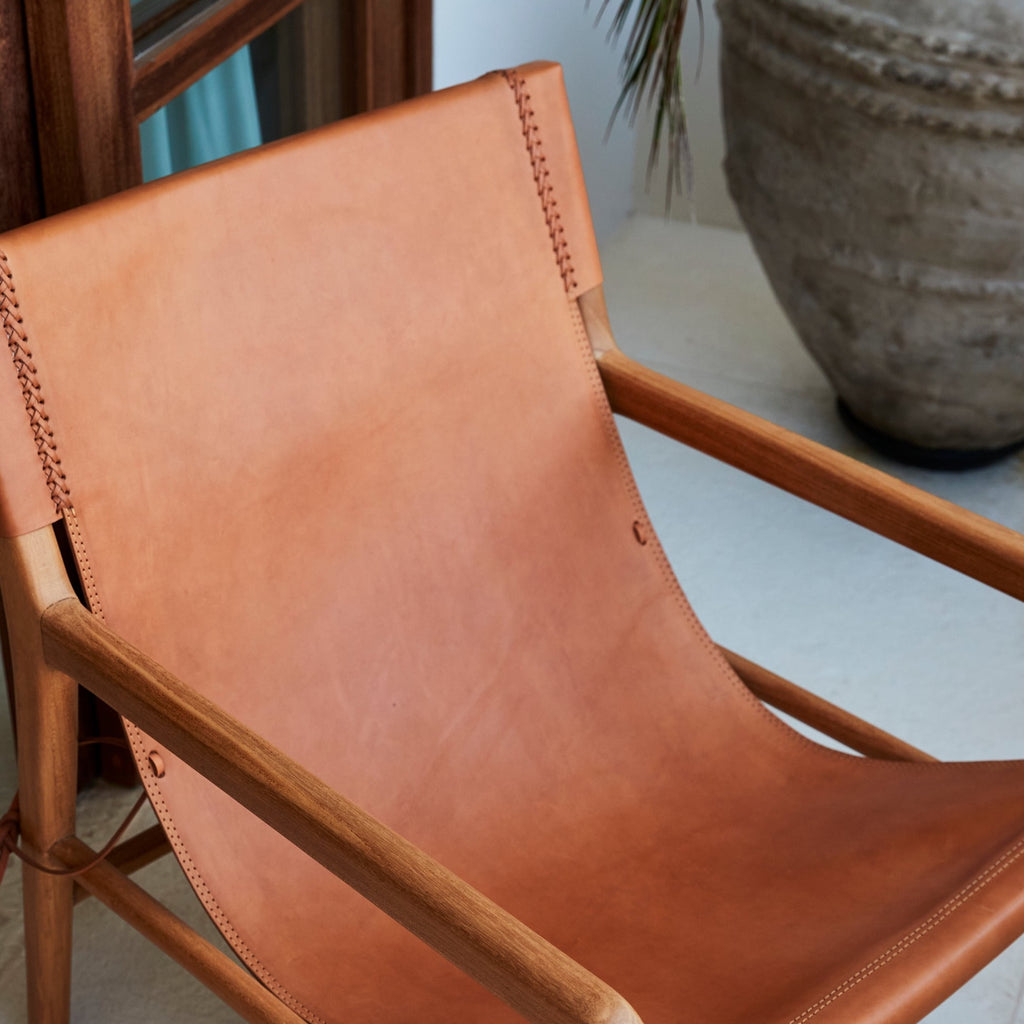 LEATHER SLING CHAIR