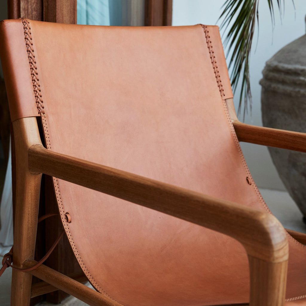 LEATHER SLING CHAIR