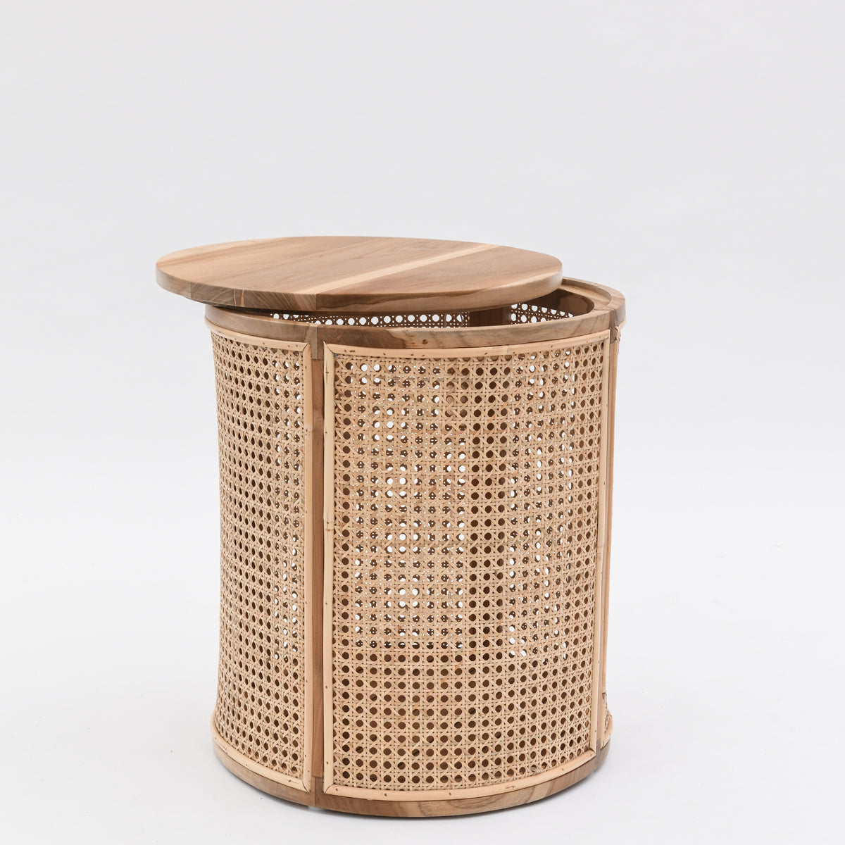 LOKA TEAK + RATTAN SIDE TABLE – ZEPHYR HOME