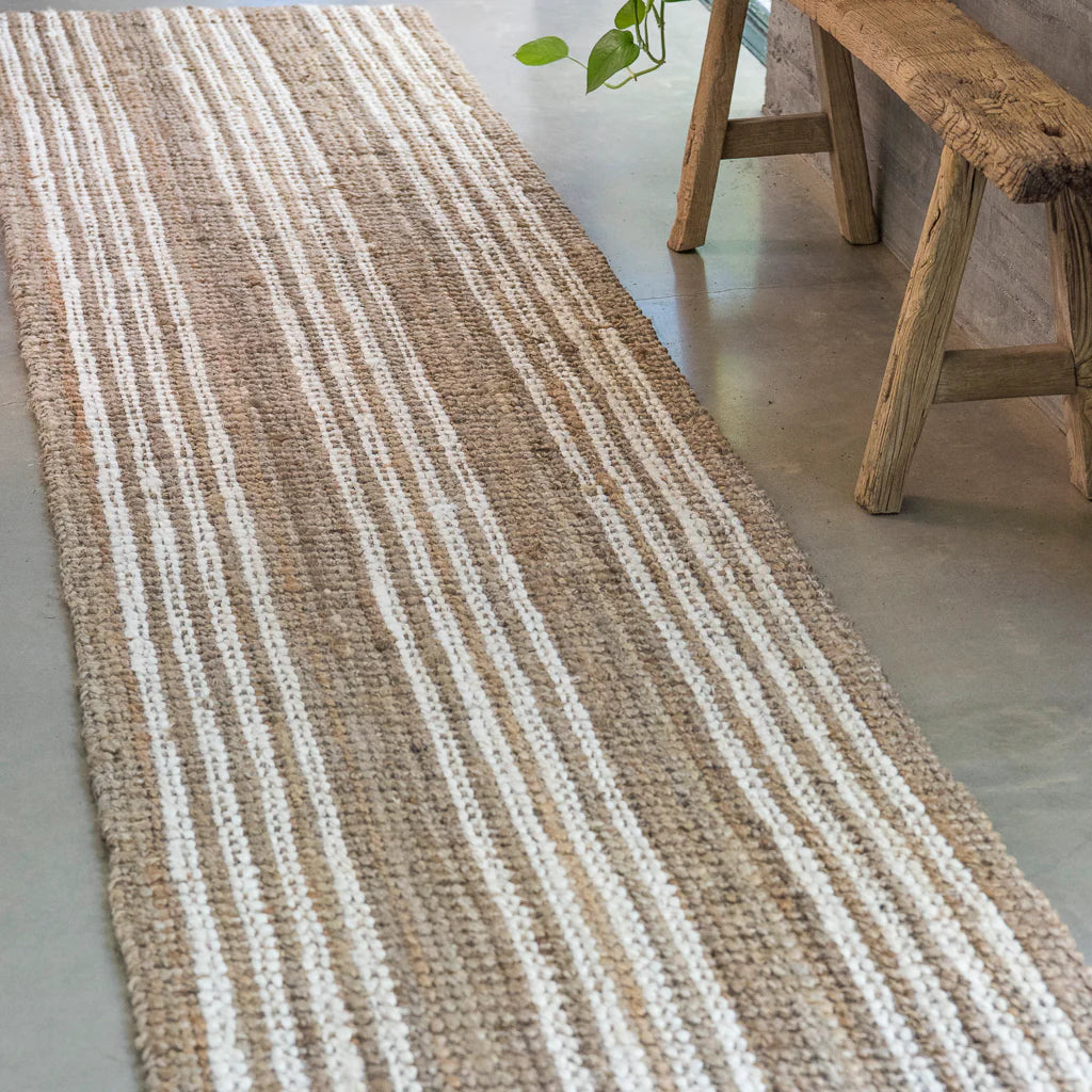 OSBOURNE STRIPE JUTE RUGS & RUNNERS