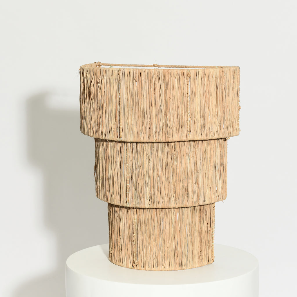 RAFFIA 3 TIER WALL SCONCE | NATURAL