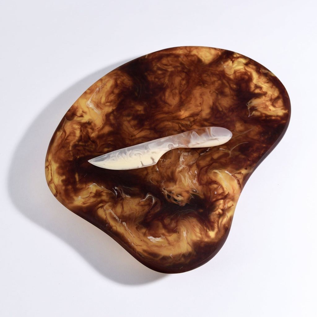 ORGANIC RESIN CHEESEBOARD | TORTOISE