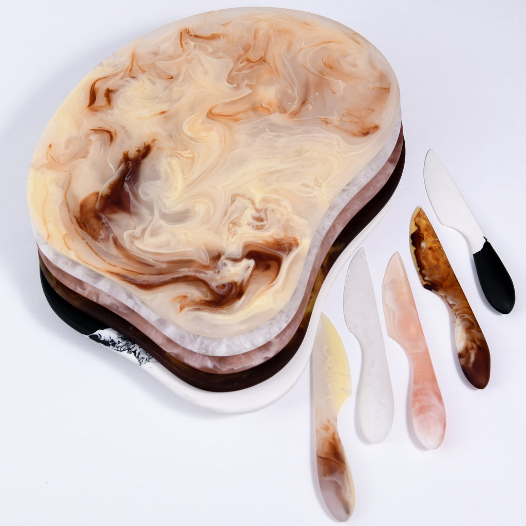 ORGANIC RESIN CHEESEBOARD | CARAMEL CREAM