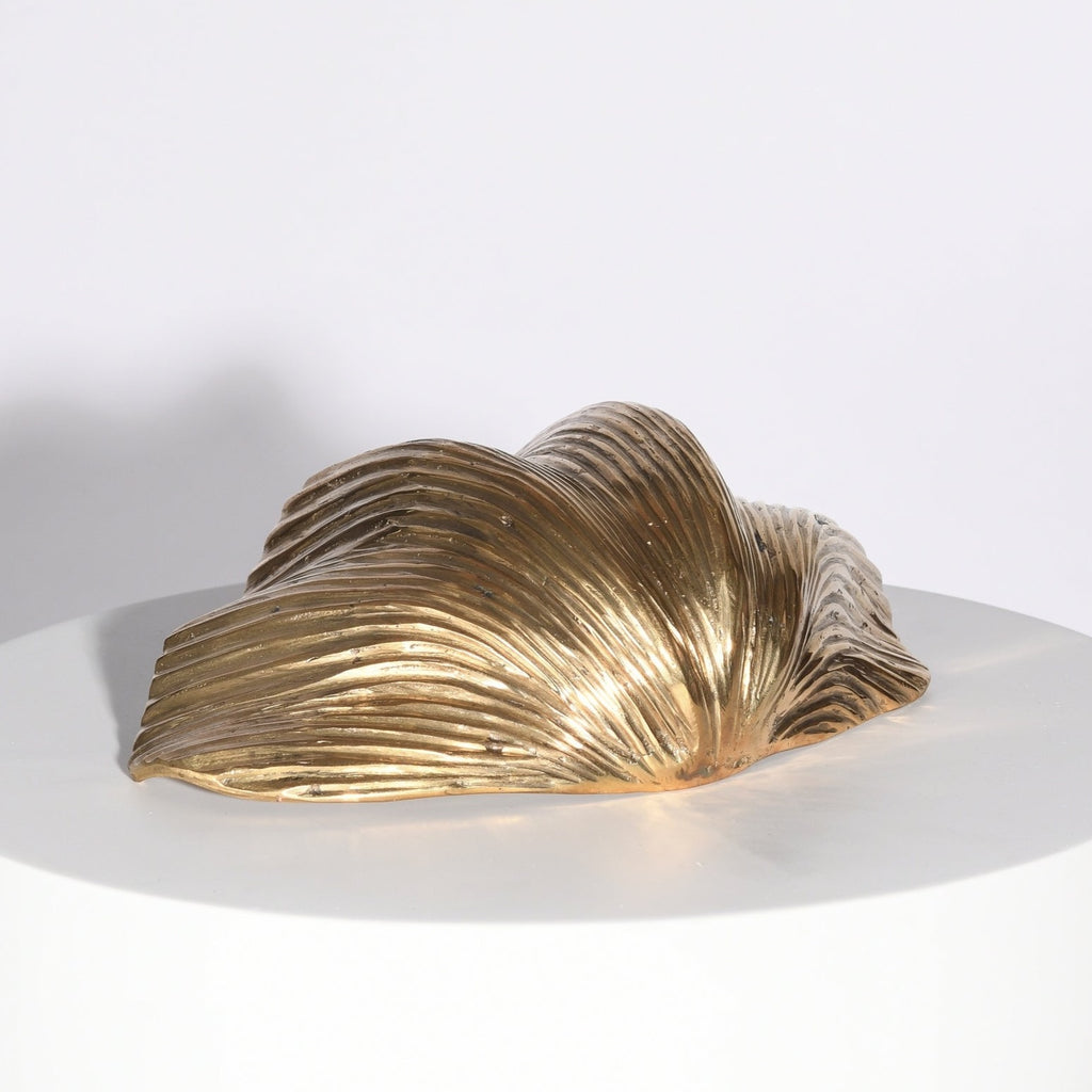 SOLID BRASS CLAM DISH