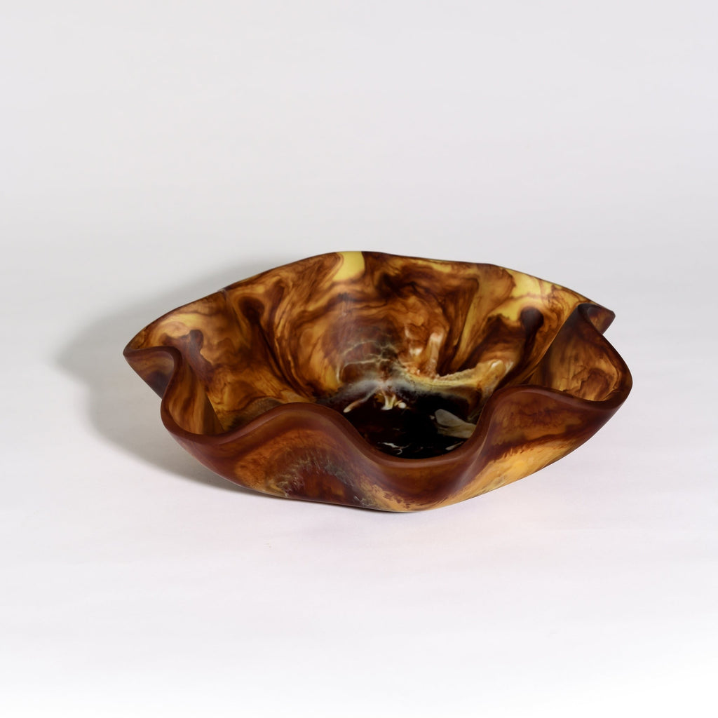 RESIN FLOWER BOWL | TORTOISE