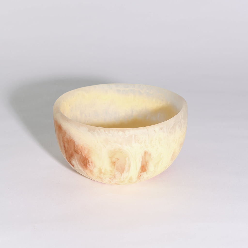 SMALL ROUND RESIN BOWL | CARAMEL CREAM