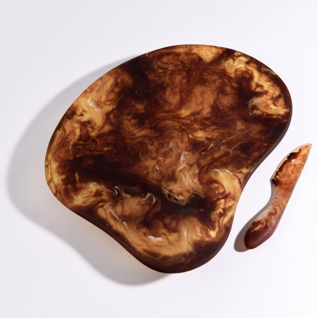 ORGANIC RESIN CHEESEBOARD | TORTOISE