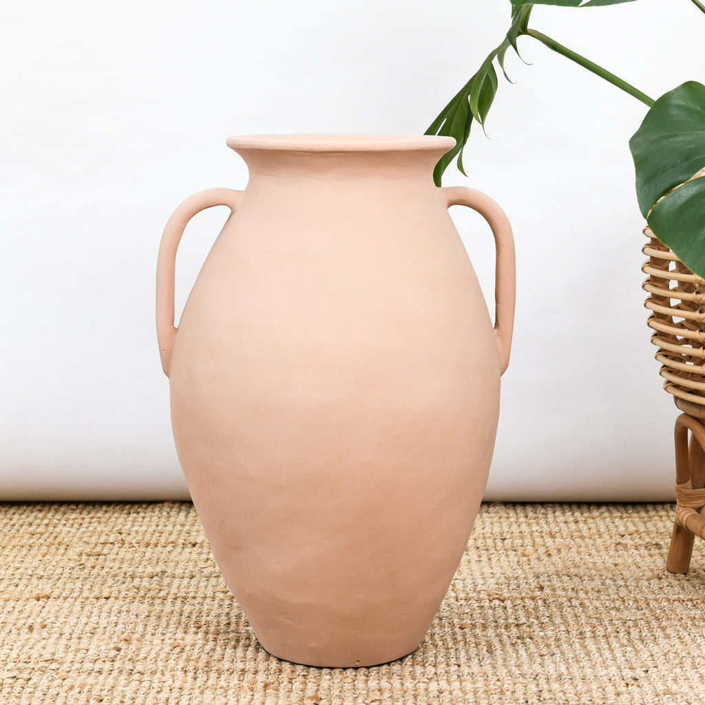 LARGE URN WITH HANDLES | TERRACOTTA