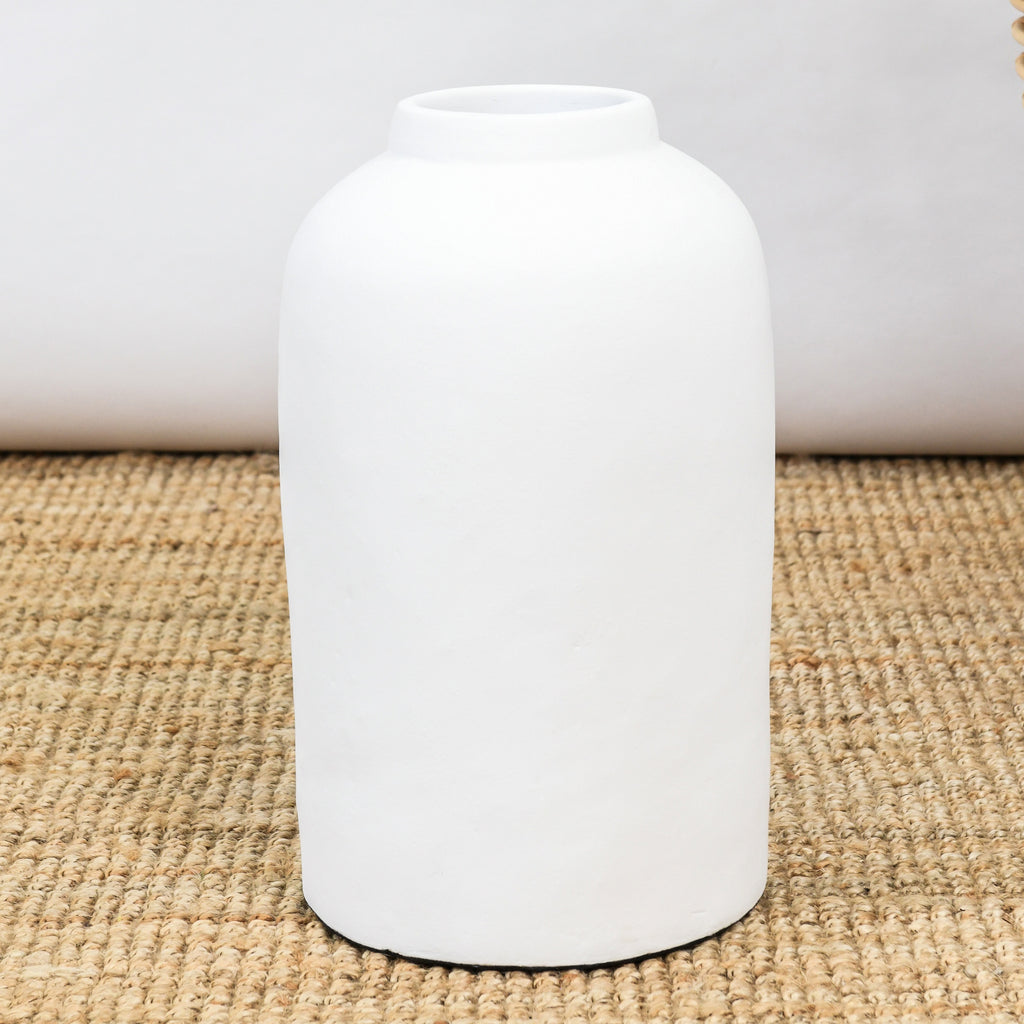 POPPY FLOOR VASE | WHITE