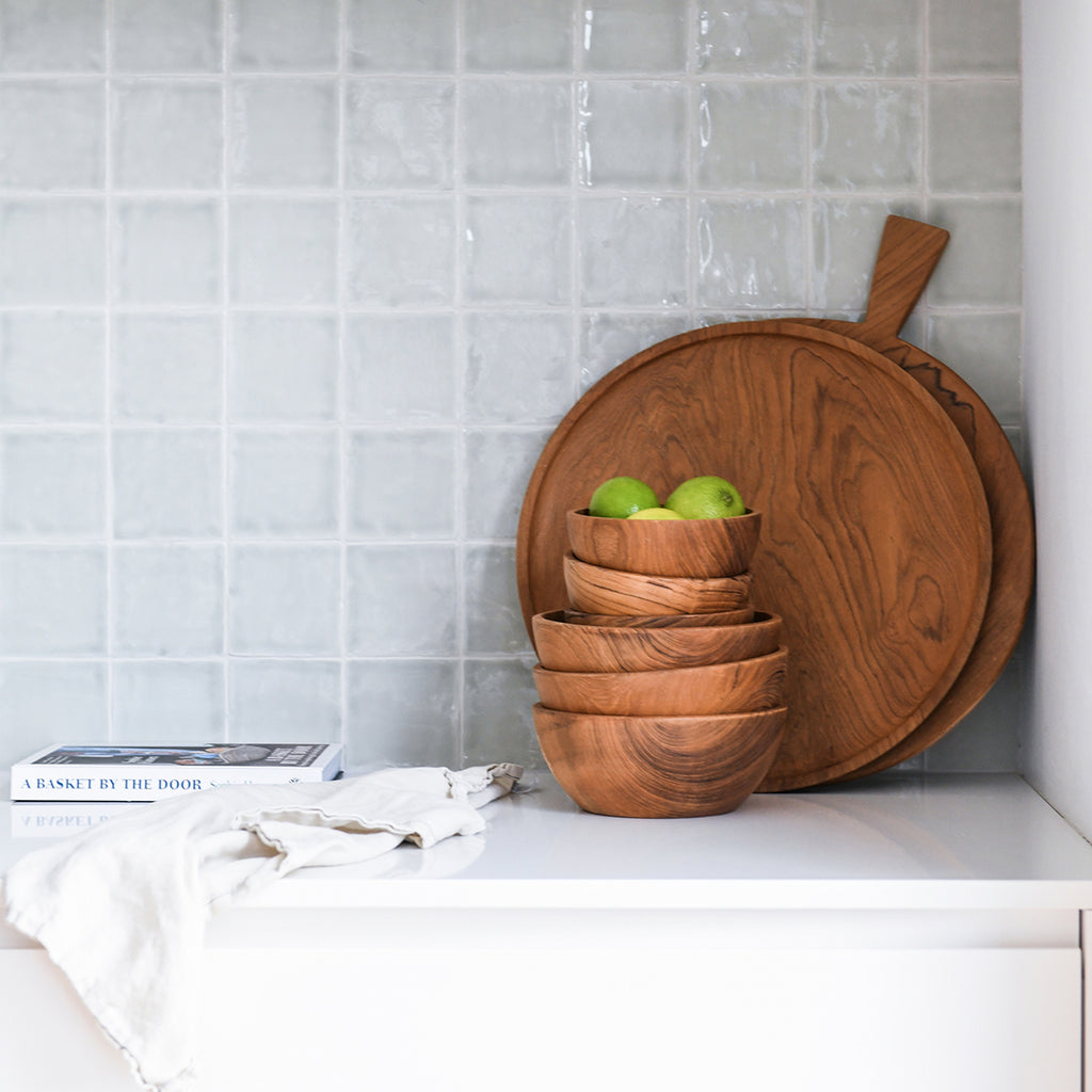 TEAK BOWLS - VARIOUS SIZES